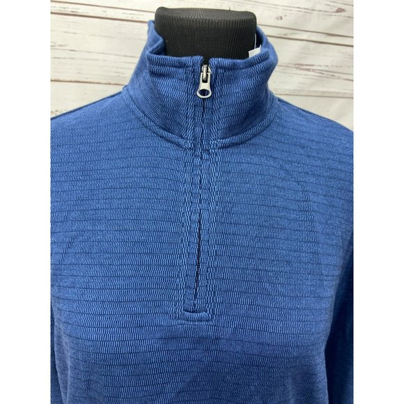 Chaps Newport Navy Blue Men’s Size Medium Pullover Zippered Shirt - Picture 4 of 9